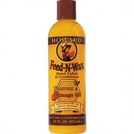 HOWARD FW0016 FEED-N-WAX WOOD POLISH & CONDITIONER BEES WAX & ORANGE OIL