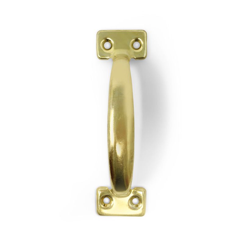 Grip Tite 6-1/2 in. Brass-Plated Door Pull-DP02