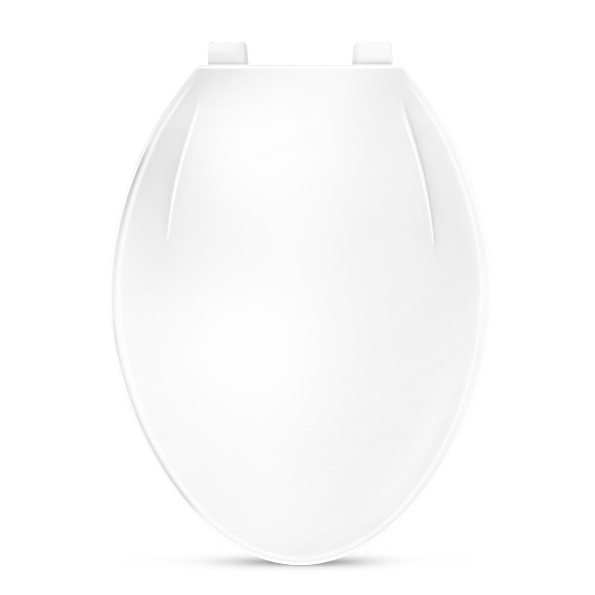 Elongated White Plastic Toilet Seat-TSPE01W