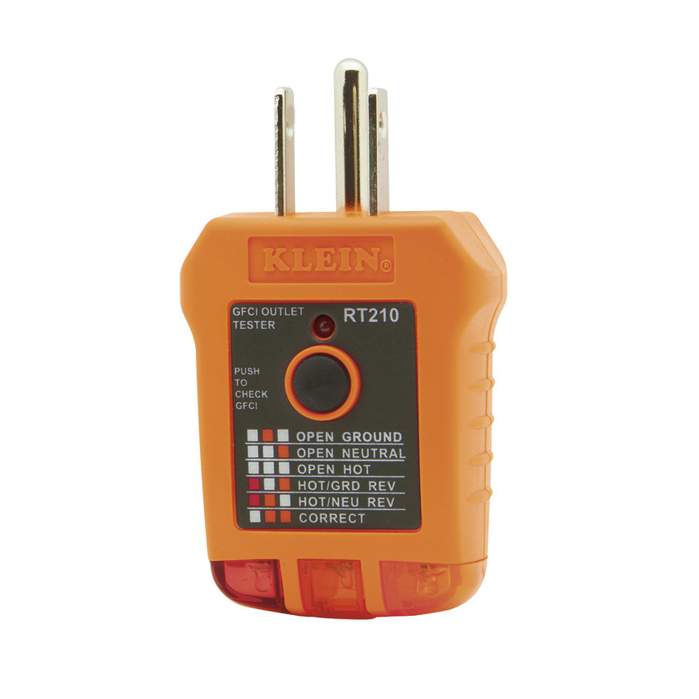 Klein RT210 GFCI Outlet Tester - Image GFCI Outlet Tester RT210