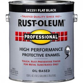 RUST-OLEUM PROFESSIONAL 242251 FLAT BLACK ENAMEL 100 VOC