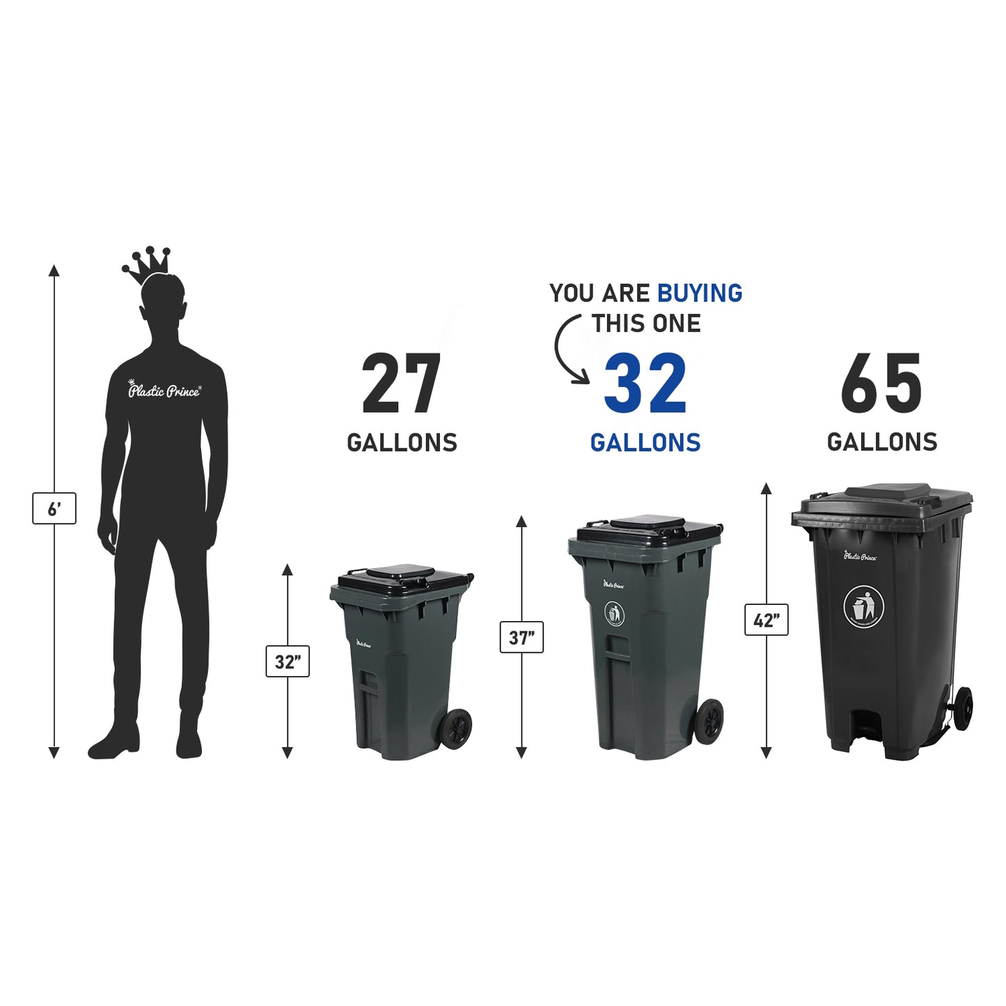 32-Gallon Gray Rollout Container-P575-01049