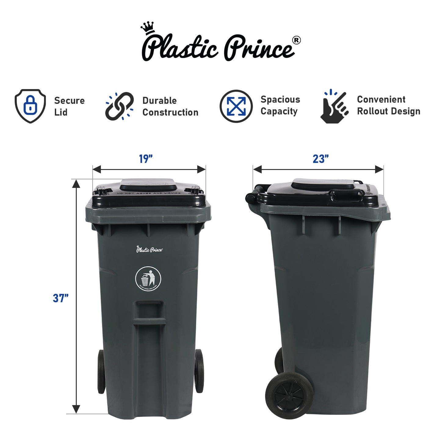 32-Gallon Gray Rollout Container-P575-01049