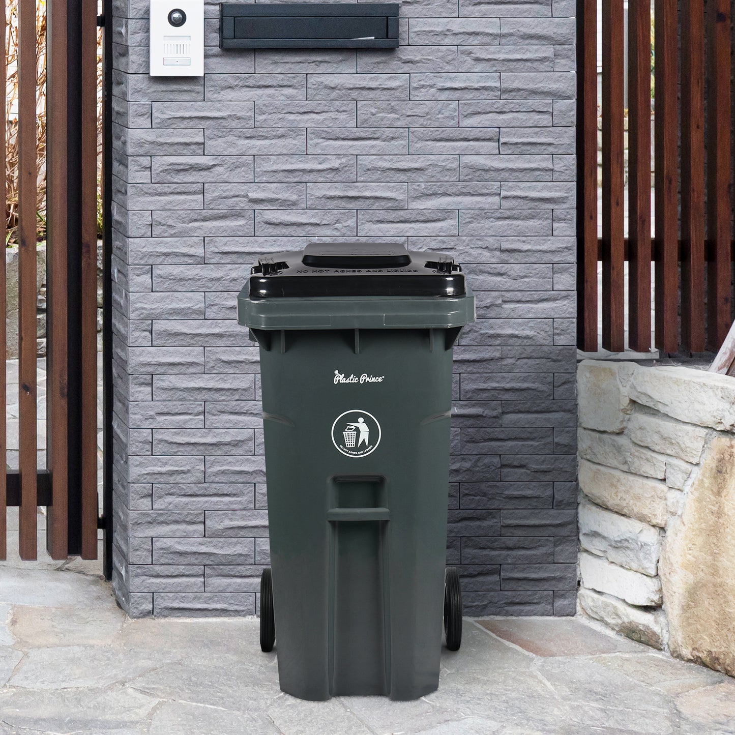 32-Gallon Gray Rollout Container-P575-01049