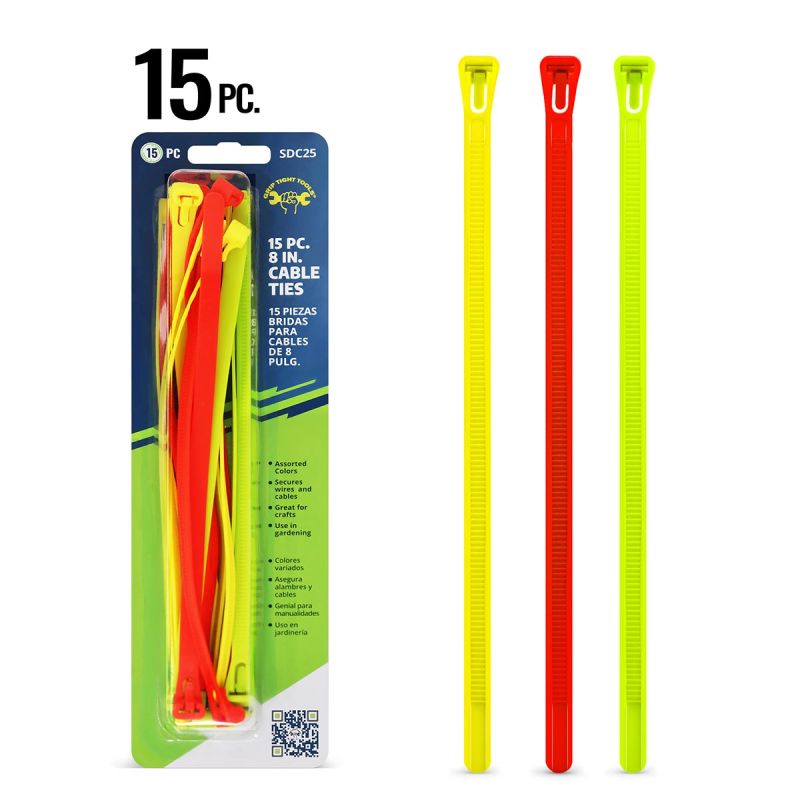 Grip Tite  15 PC. 8" Cable Ties with Quick Release SDC25