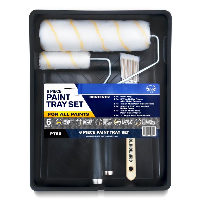 6 PCS Paint Tray set, plastic tray PTS6