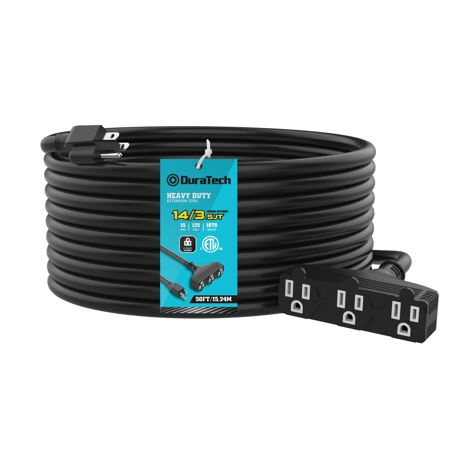 14/3 SJT W-A UL 25' ORANGE EXTENSION CORD INDOOR/OUTDOOR 15A