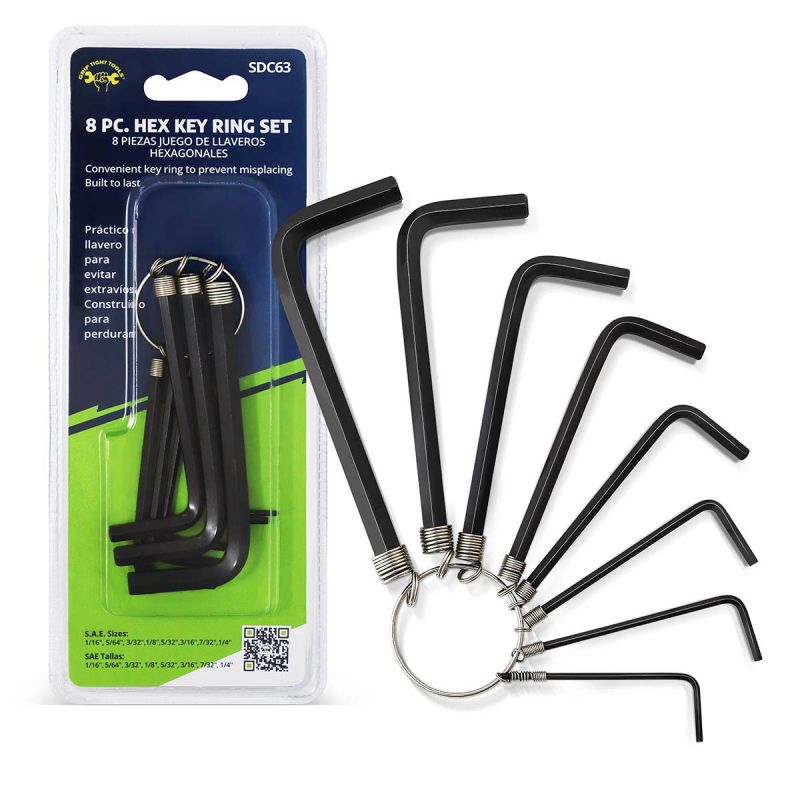 Grip Tight  8 PC. SAE Hex Key Ring Set SDC63