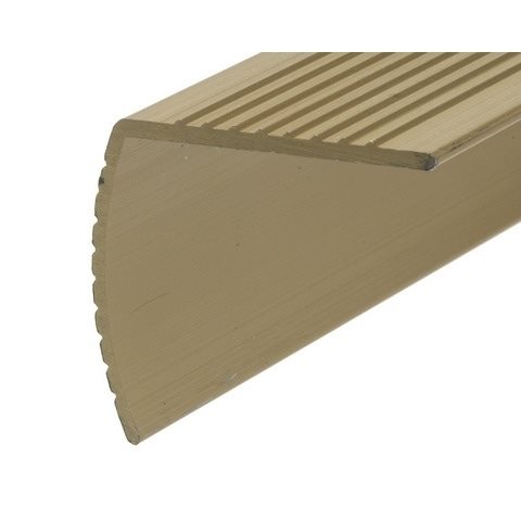 Forst King  72" Fluted Aluminum Stair Nosing - Gold Finish H4128fb6