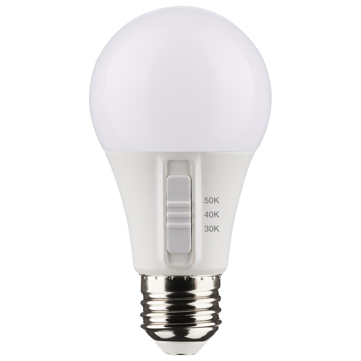 S11777  14A19/LED/3CCT/E26/120V/4PK  14 Watt A19 LED; Medium Base; CCT Selectable; White Finish; 90 CRI; 120 Volt; 4 Pack