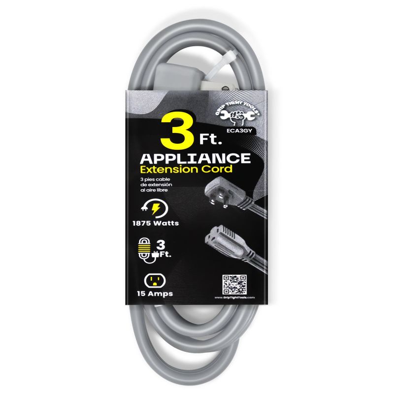 GRIP TITE APPLIANCE CORD 12-3 GREY