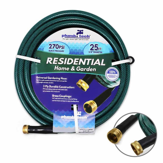 Plumb Tech 25' PVC Green Garden Hose Gar25