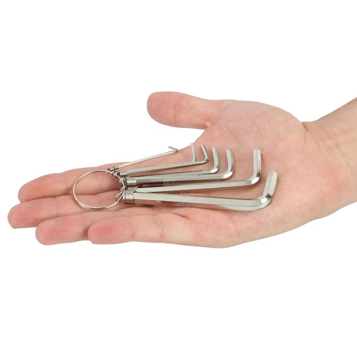 Great Neck HKM7C Hex Key Set Metric Silver 7PC