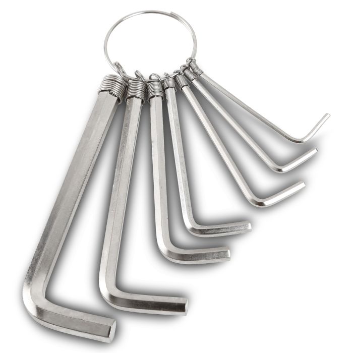 Great Neck HKM7C Hex Key Set Metric Silver 7PC
