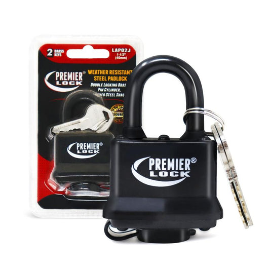 1-1/2" Laminated Padlocks Fully Black Jacketed-LAP02J