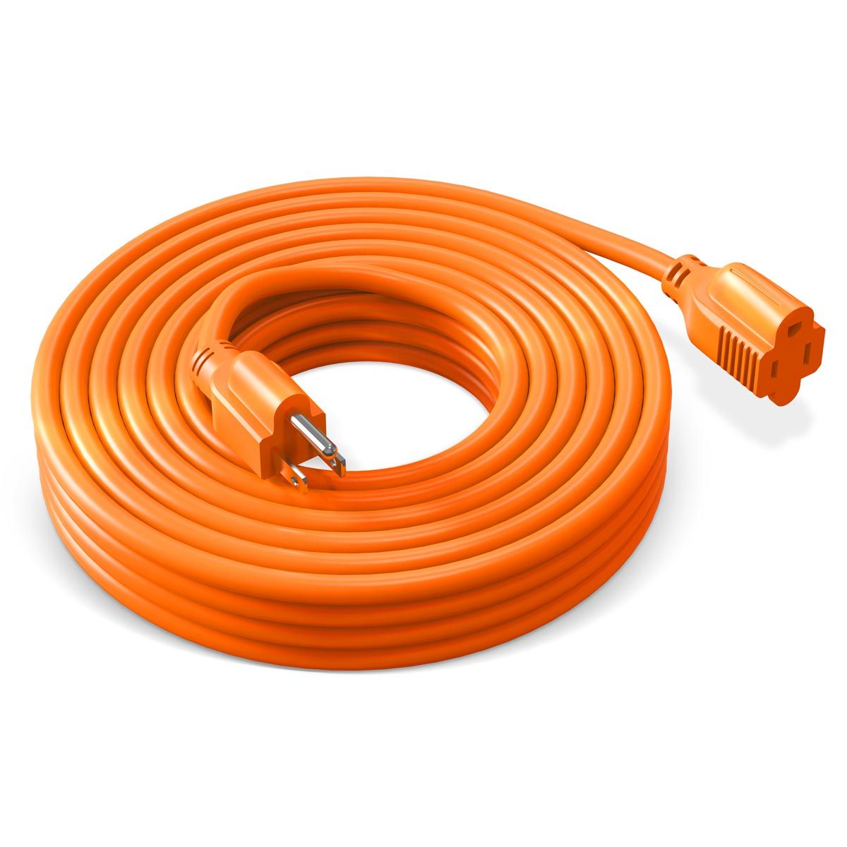 100 FT Outdoor Extension Cord, 16-3 SJT, Orange-ECP100O