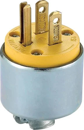 NAI 3 PRONG ARMORED PLUG YELLOW MALE NA-2867