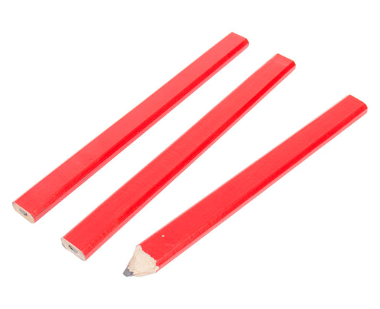 Tuff Stuff Tools 3 PC. CARPENTER PENCIL RED COLOR WOOD BODY 96005